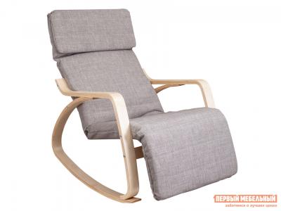 Кресло-качалка  Смарт Серый, ткань / Береза Базистрейд. Цвет: серый