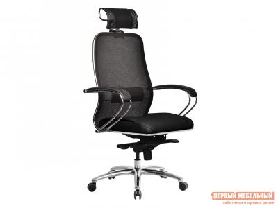 Кресло руководителя  Samurai SL-2.04 MPES Черный плюс, экокожа, сетка Метта. Цвет: черный