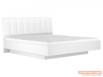 Двуспальная кровать  Марсель ПМ Белый / Белый, экокожа, 160х200 см КУРАЖ. Цвет: белый
