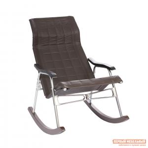 Кресло-качалка  Брисбен Иск. кожа коричневая Мебель Импэкс. Цвет: коричневый