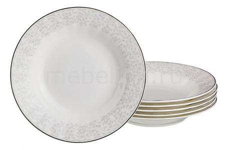 Набор из 6 тарелок глубоких Вивьен 264-651 АРТИ-М. Цвет: белый, серый