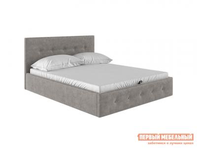 Двуспальная кровать  Колумбия ПМ 180х200 см, Серый, велюр Первый Мебельный. Цвет: серый