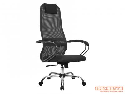Кресло руководителя  SU-B-8/подл.131/осн.003 Темно-серый, ткань / сетка Метта. Цвет: серый