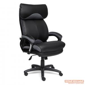 Кресло руководителя  DUKE Черный, иск.кожа / Серый, ткань Tetchair. Цвет: серый