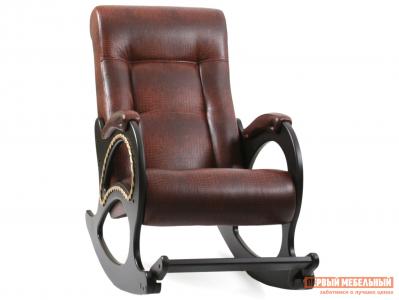 Кресло-качалка  Сиена КР 2 Венге, Antic Crocodile, иск. кожа Мебель Импэкс. Цвет: коричневый